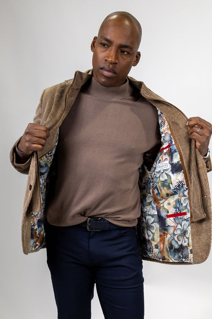 Lorenzo Cocoa Stretch Corduroy Hybrid Sport Coat