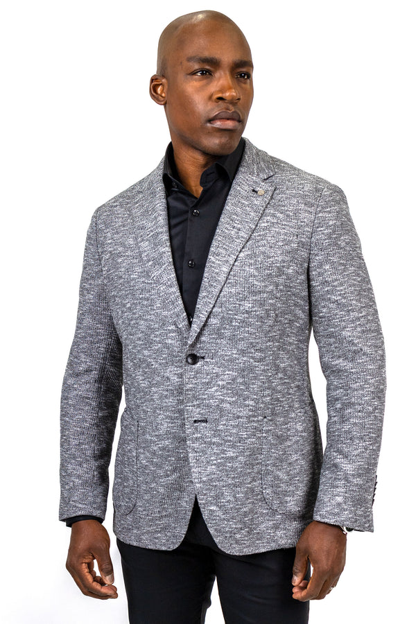 Arlington Mid Grey Rib Knit Sport Coat
