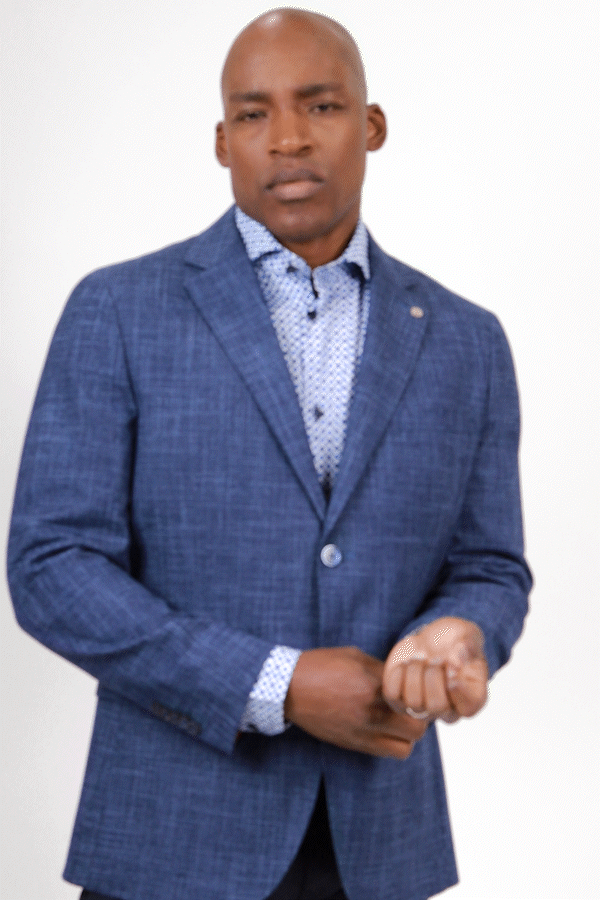 Dalton Navy Glen Plaid Stretch Woven Sports Coat