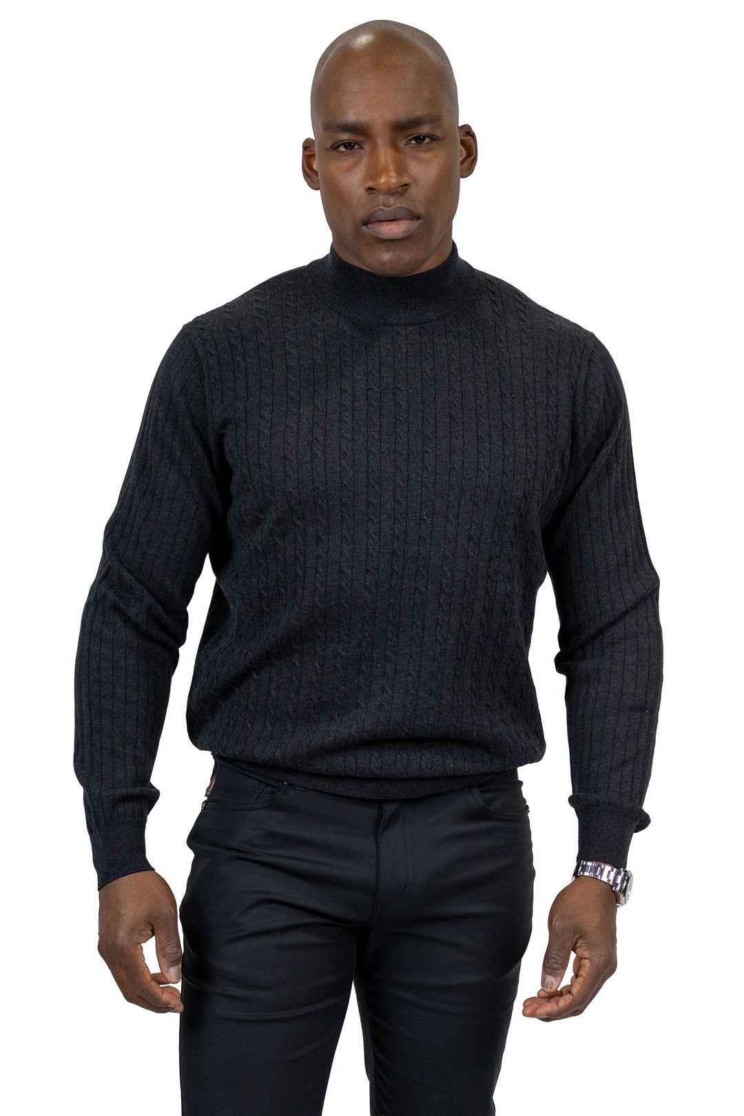 Ozark Mockneck Sweater - Black