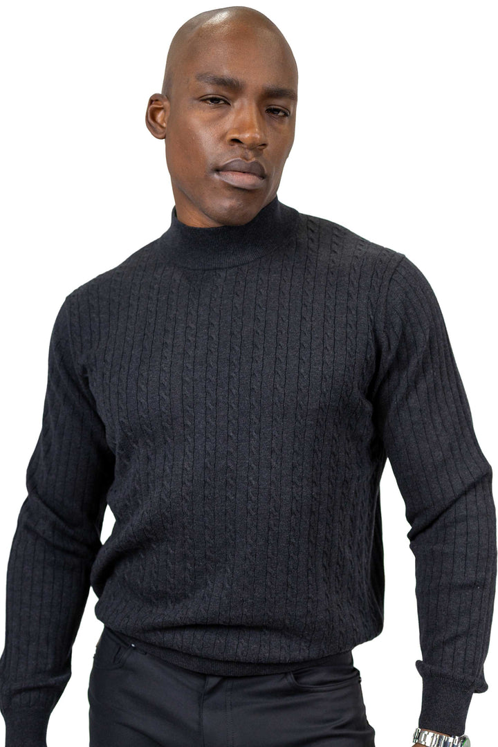 Ozark Mockneck Sweater - Black