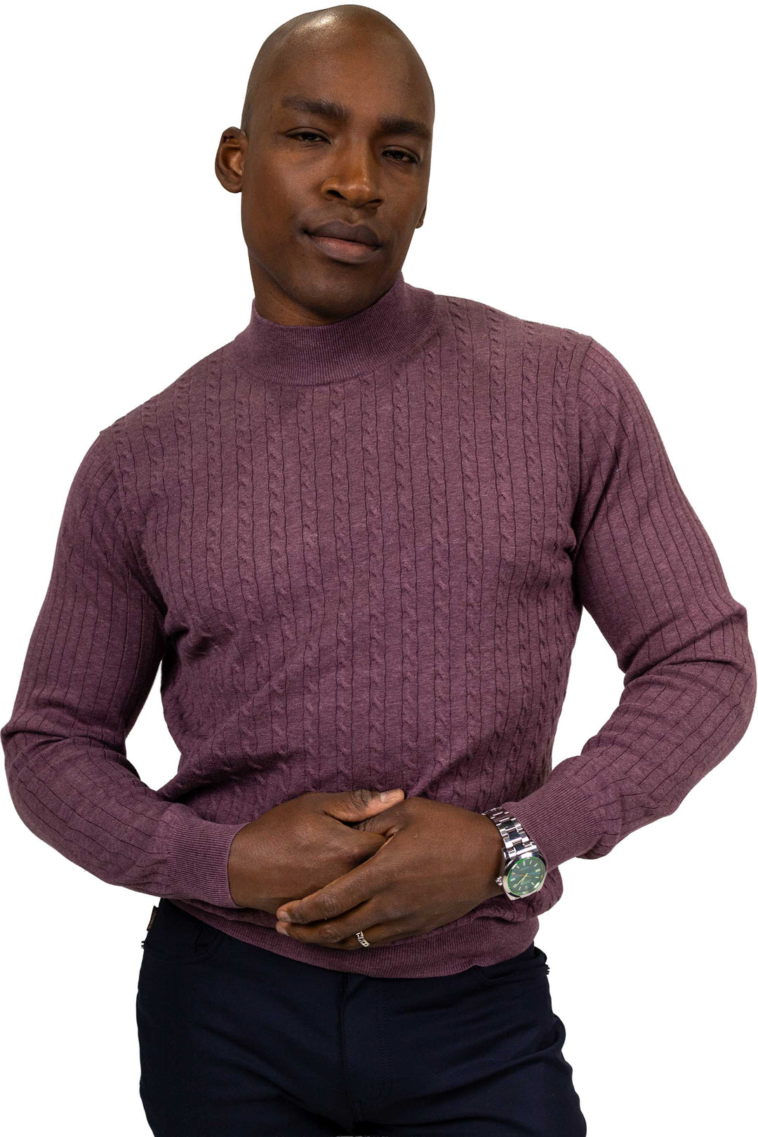 Ozark Mockneck Sweater - Burgundy