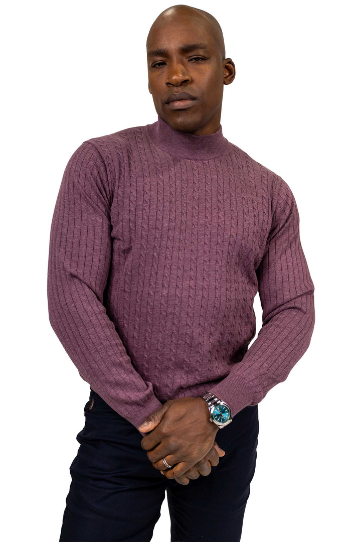Ozark Mockneck Sweater - Burgundy