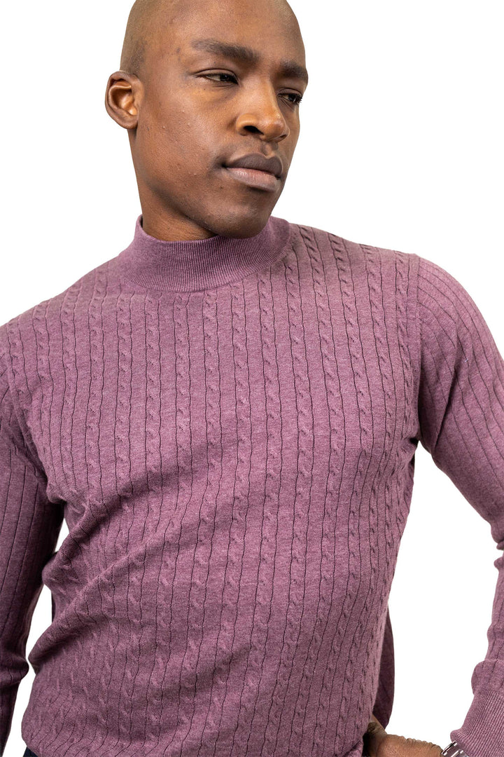 Ozark Mockneck Sweater - Burgundy