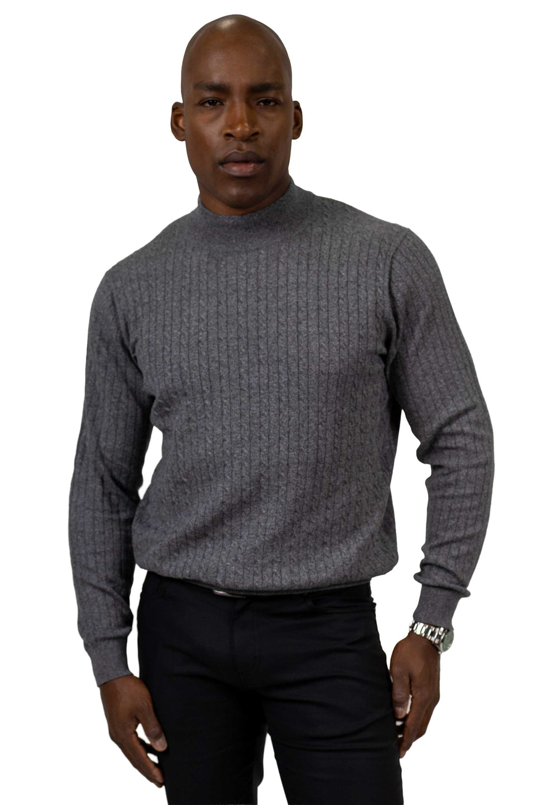 Ozark Mockneck Sweater - Grey