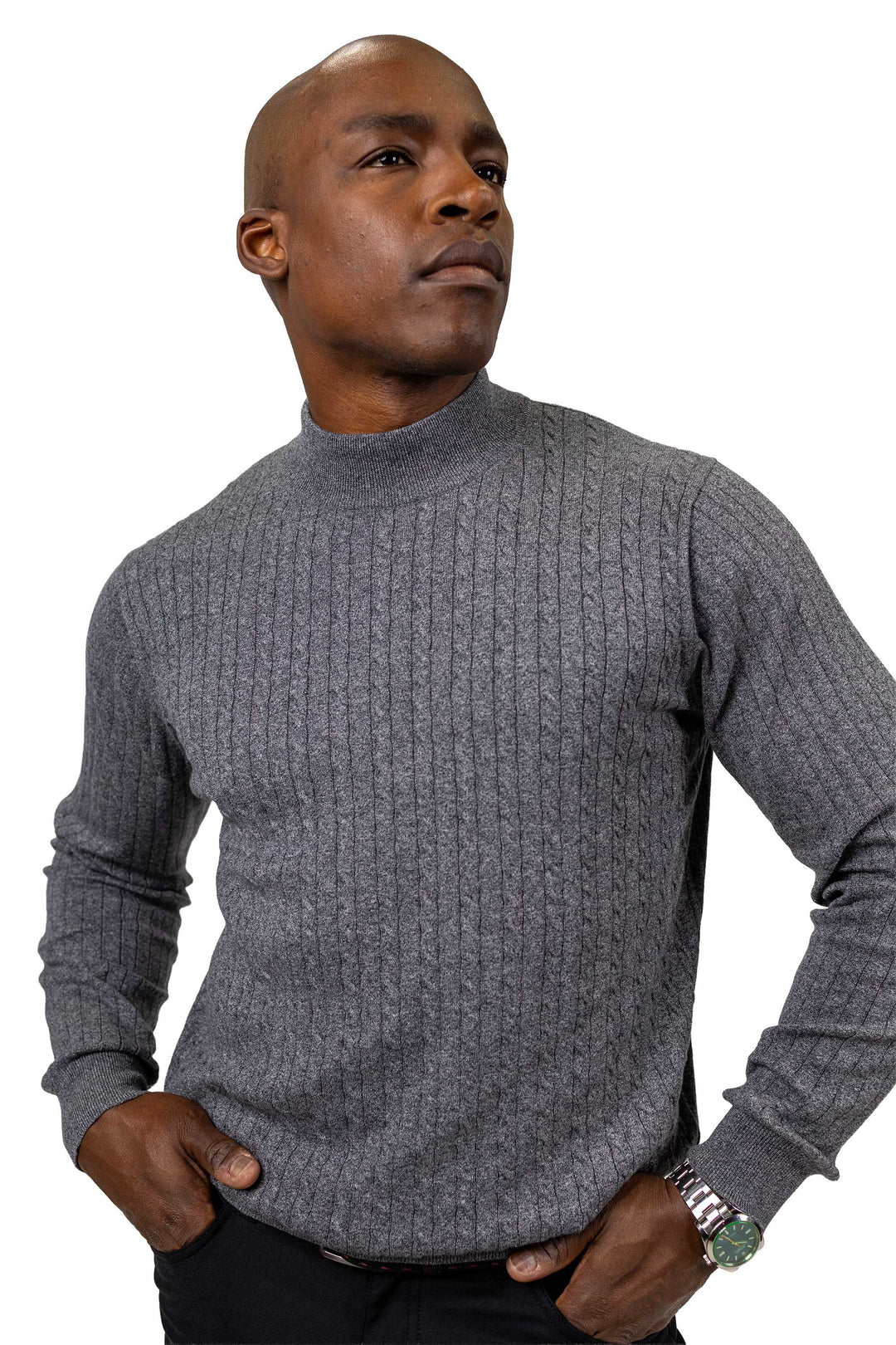 Ozark Mockneck Sweater - Grey