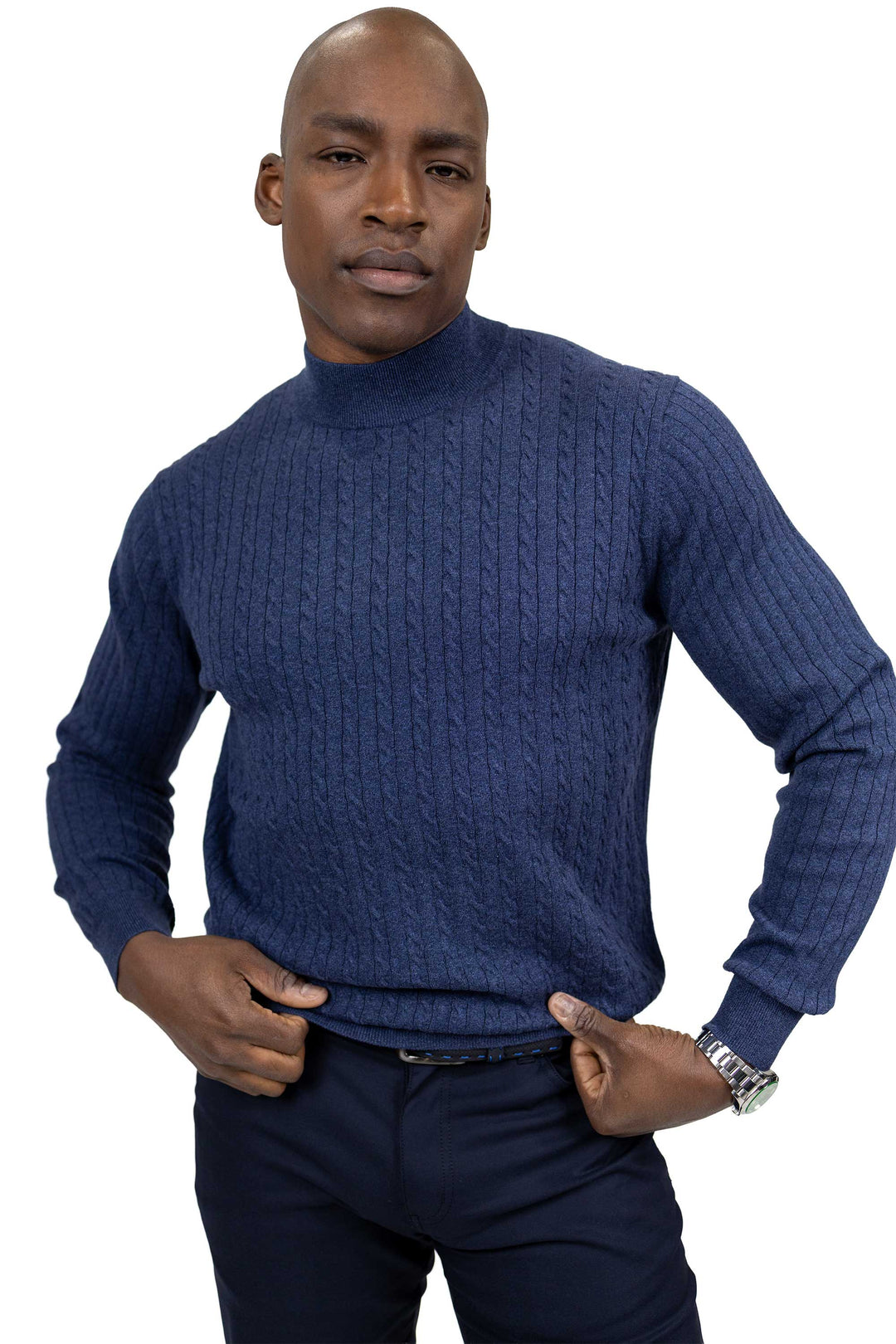 Ozark Mockneck Sweater - Navy
