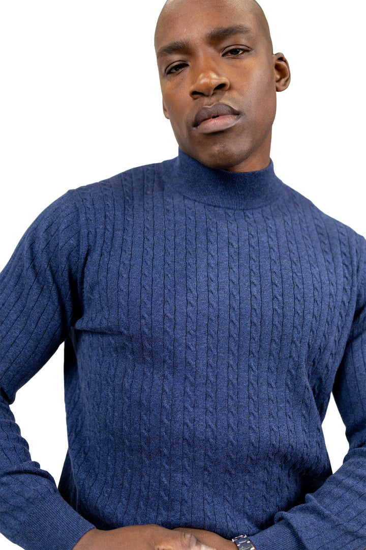 Ozark Mockneck Sweater - Navy