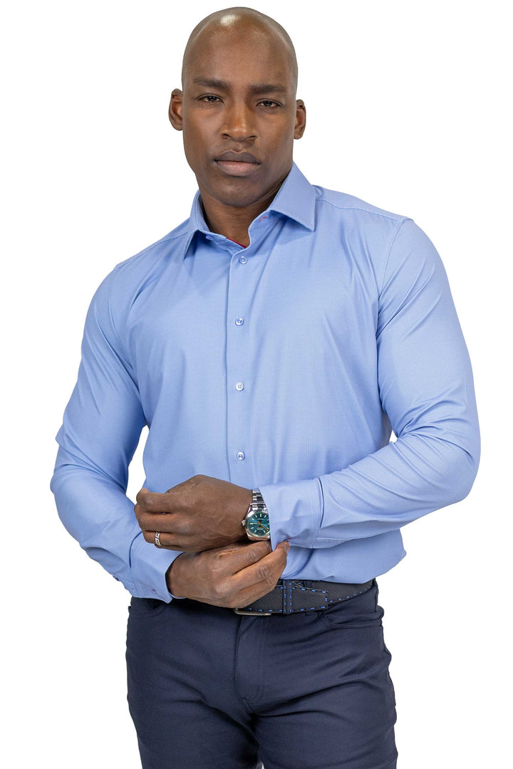 SilkTouch Knit Shirt in Light Blue