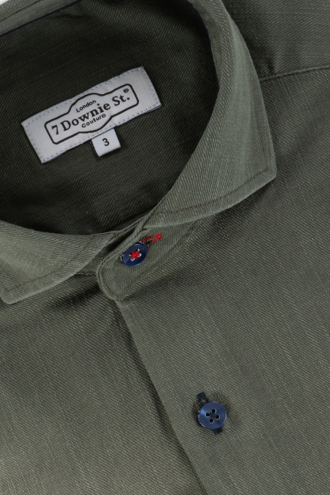 Olive Gabardine Stretch Denim Shirt - 7 Downie St.®