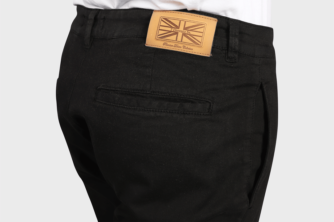 Flat Front Stretch Pants in Black - 7 Downie St.®