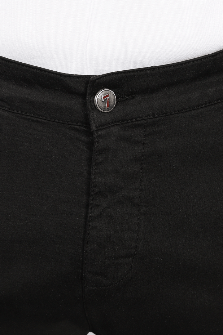 Flat Front Stretch Pants in Black - 7 Downie St.®