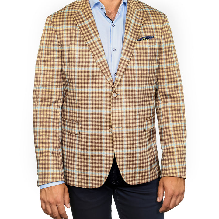 Colton Yellow Plaid Stretch Blazer - 7 Downie St.®