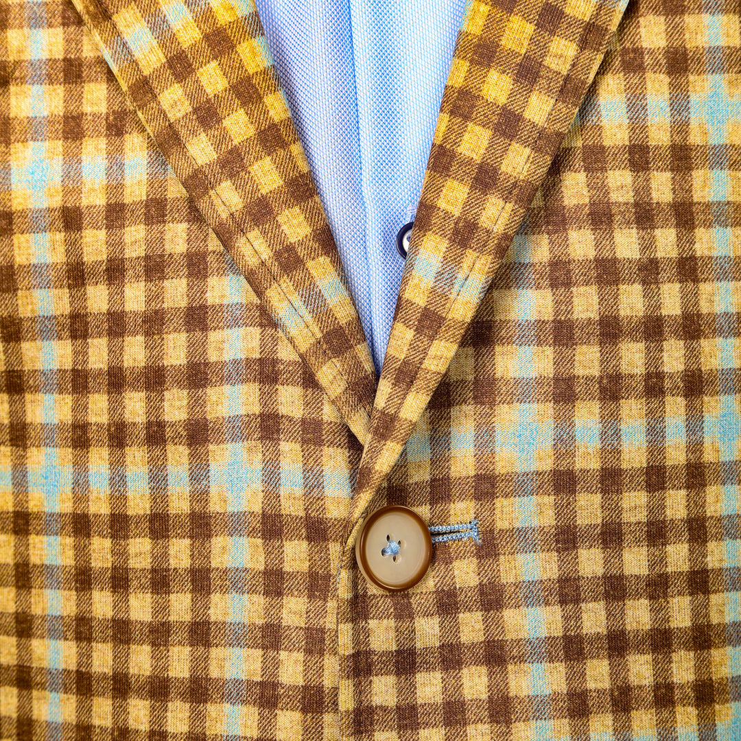 Colton Yellow Plaid Stretch Blazer - 7 Downie St.®