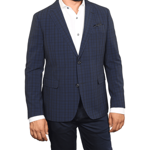 Holmes Navy Seersucker Check Blazer - 7 Downie St.®