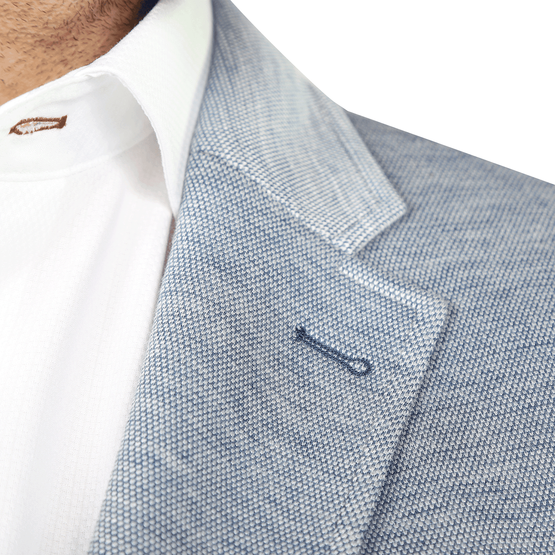 Jackson Light Blue Knit Blazer - 7 Downie St.®