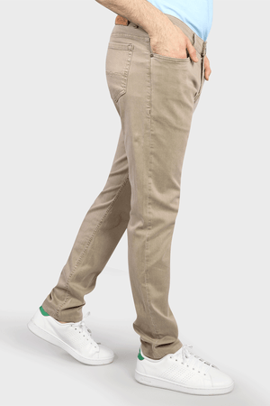 Five Pocket Stretch Pants in Oatmeal 7 Downie St