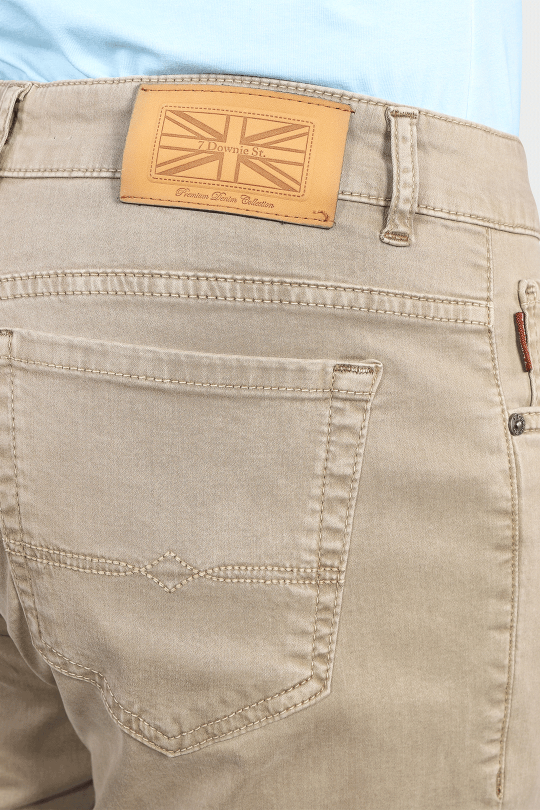 Five Pocket Stretch Pants in Oatmeal - 7 Downie St.®