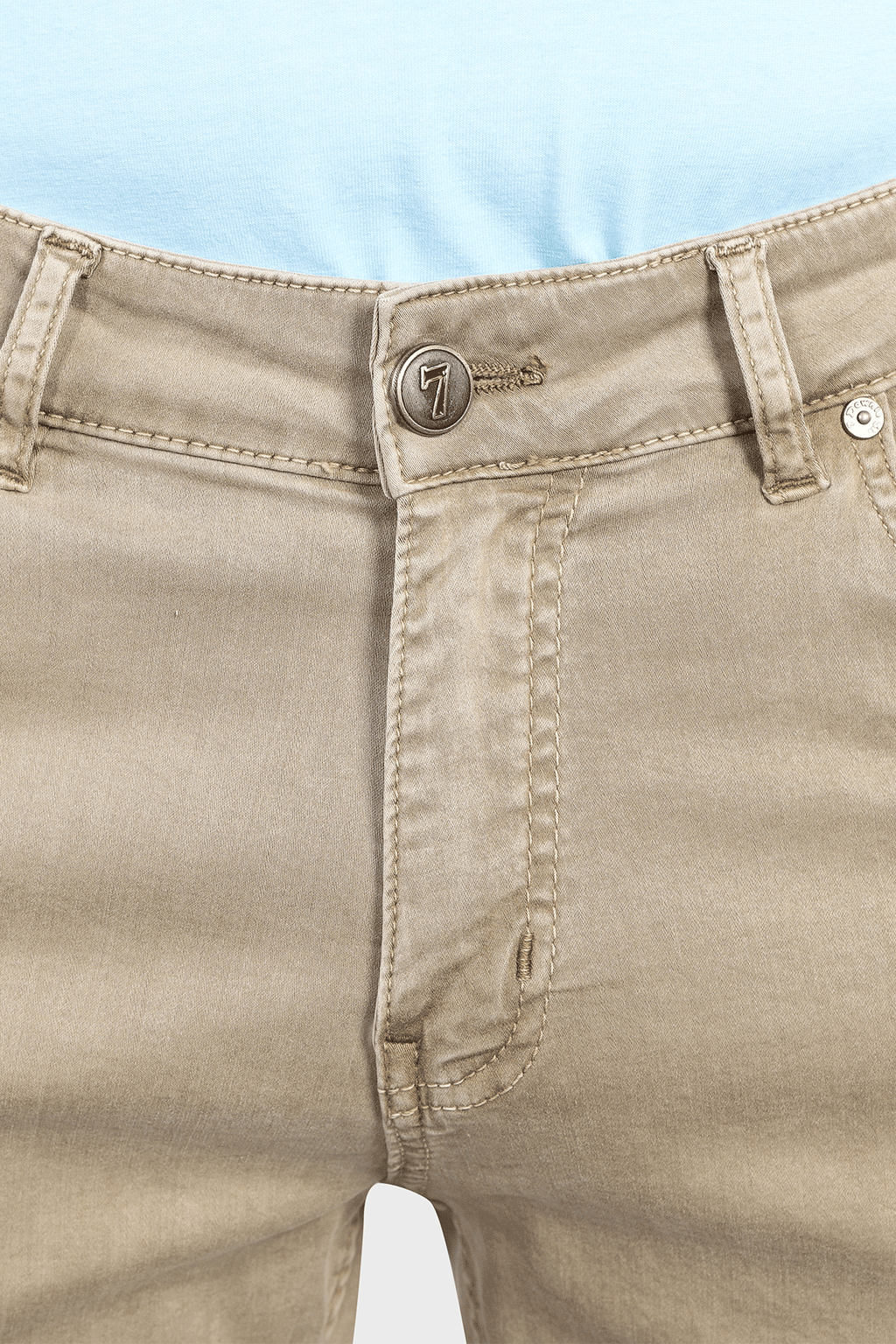 Five Pocket Stretch Pants in Oatmeal - 7 Downie St.®