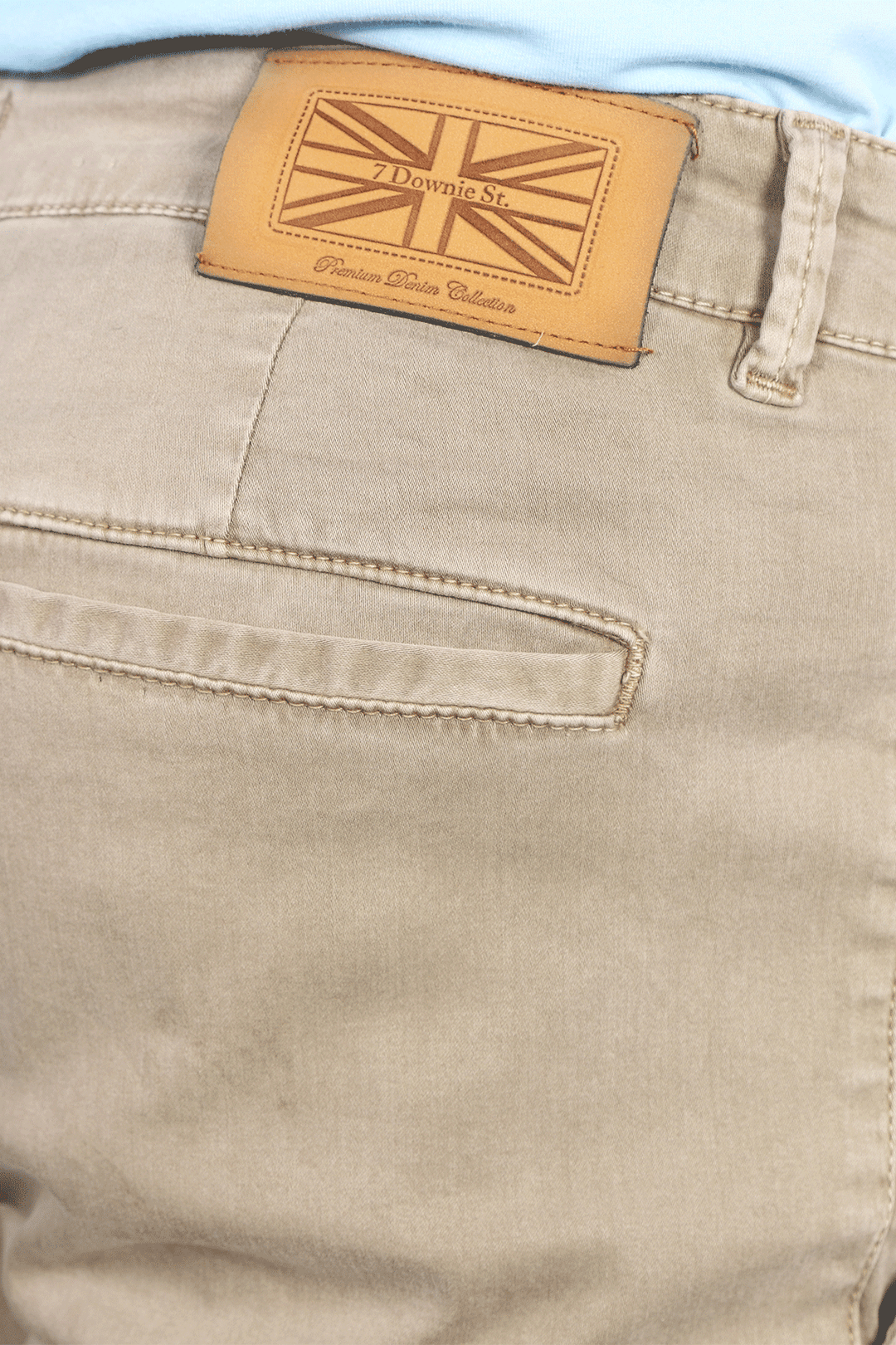 Flat Front Stretch Pants in Oatmeal - 7 Downie St.®