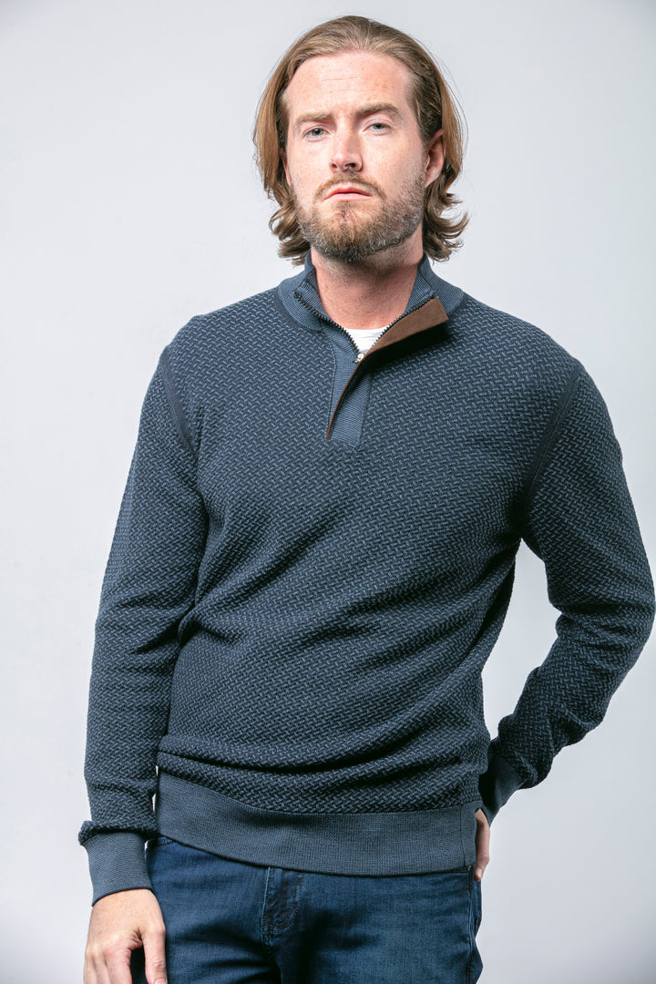 Omaha 1/4 Zip Navy - 7 Downie St.®