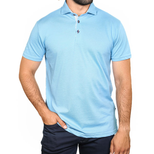 French Blue Piqué Polo Shirt - 7 Downie St.®