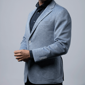 Slate Blue Knit Blazer - 7 Downie St.®