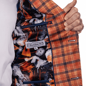 Titan Orange Plaid Knit Blazer - 7 Downie St.®