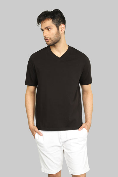 Black Stretch V-Neck T-Shirt - 7 Downie St.®