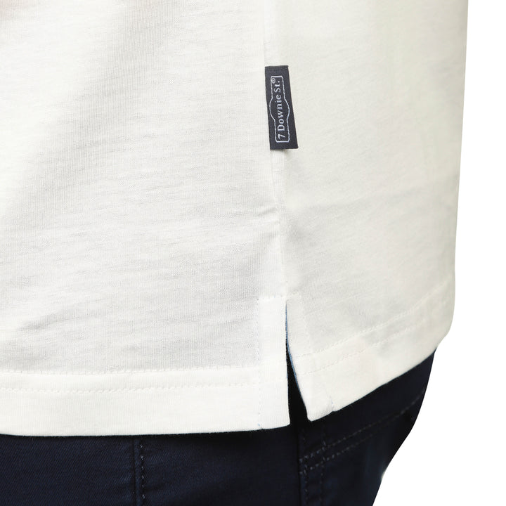 White Mercerized Cotton Crewneck T-Shirt - 7 Downie St.®