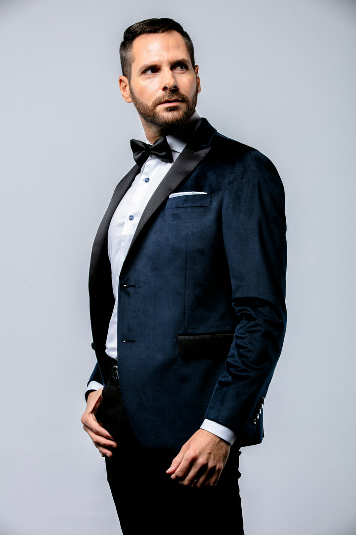 Wynn Solid Navy Dinner Jacket - 7 Downie St.®