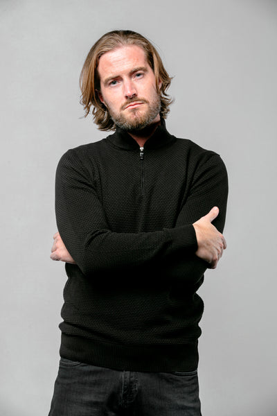 Yale 1/4 Zip Black - 7 Downie St.®