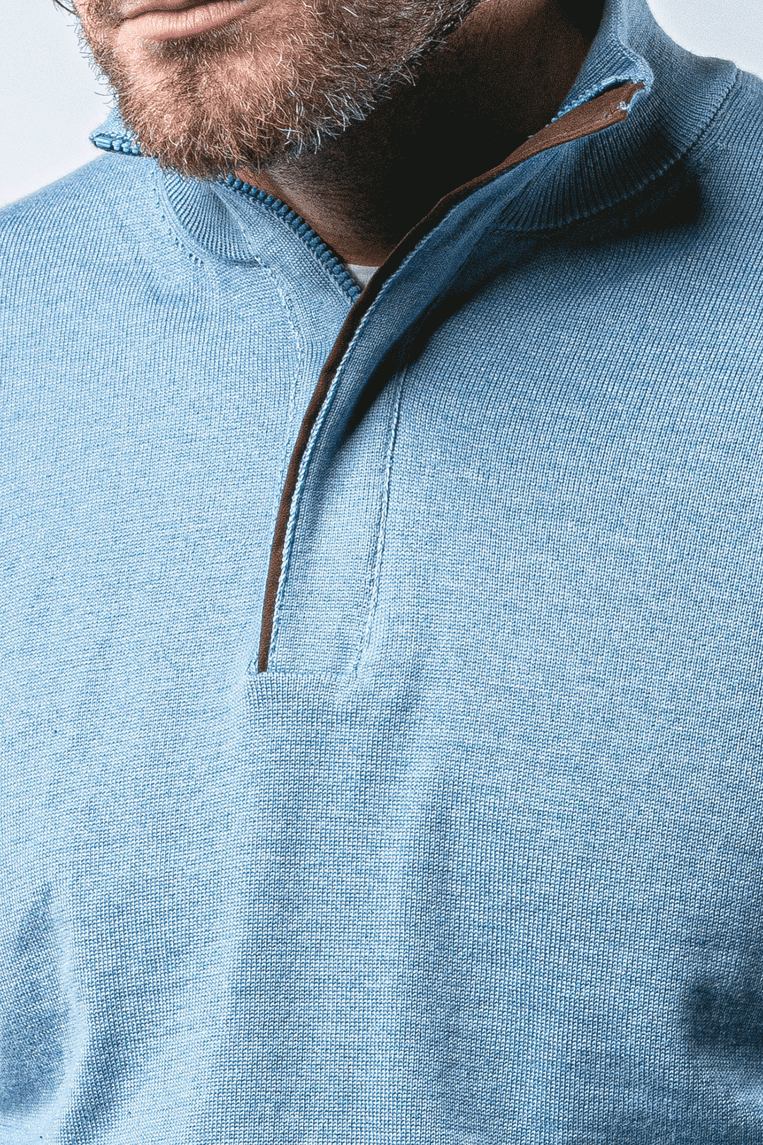 Oslo 1/4 Zip Light Blue - 7 Downie St.®